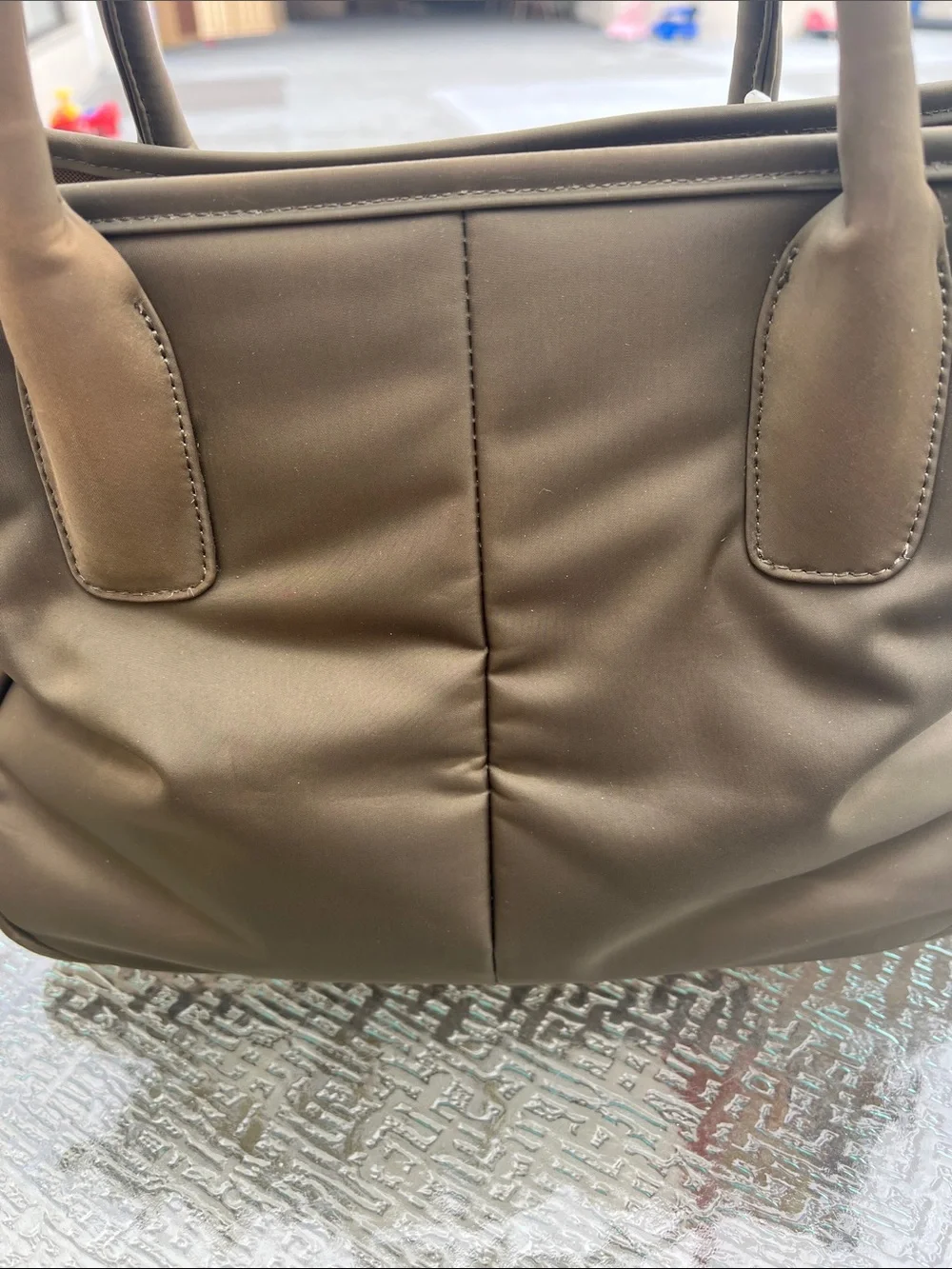 Vintage Agnes B Homme Green Minimalist Tote Bag for Women - Everyday Carry
